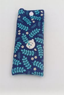 کاور‌عینک پارچه‌ای دکمه‌دار (انارچاپ) سرمه‌ای خرگوش