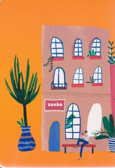 دفتر 100 برگ تک‌خط ته چسب جلد گلاسه طرح کلاسیک (زانکو) - نارنجی