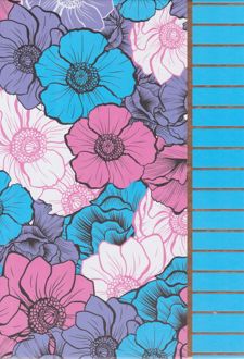 کلاسور 100 برگ 26 حلقه قفل پلاستیکی گل (فطرس) - آبی