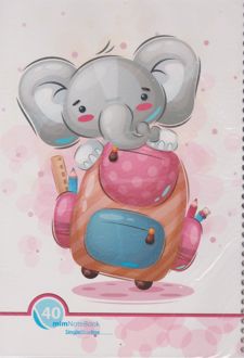 دفتر 40 برگ مجلد سیمی فانتزی (میم) کوله‌پشتی