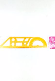 خط‌کش 20 سانت نقاله‌دار ژله‌ای (صریر) - نارنجی