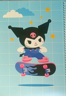 دفتر 80 برگ وزیری سیمی مجلد کرومی (پودل) آبی