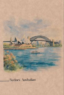 دفتر 80 برگ رقعی جلدکرافت گذران کشورها (Dash note) استرالیا