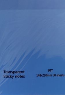 استیک‌نوت 50 عددی pvc شفاف A5 (آبی)