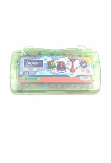 پاستل 12 رنگ طلقی کیفی دسته‌دار (ایمر) - سبز