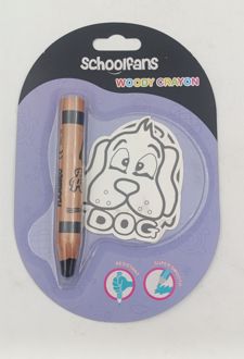 پاستل مدادی تک‌عددی با الگو اسکول فنز (مشکی)