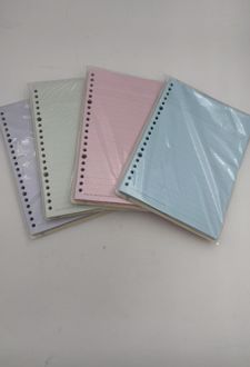 یدک دفتر کلاسوری 20 حلقه خطدار برگ سری کیوت پالت (صورتی)