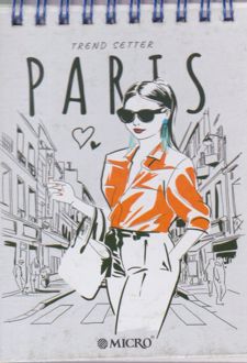 دفتر یادداشت سیم ازبالا جلدسخت 13*10 میکرو (دختر نارنجی)