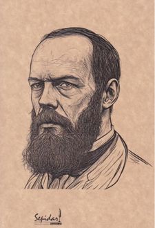 دفتر 80 برگ رقعی کرافت بی‌خط سری مشاهیر (سپیدار) Feodoe Dostoevsky