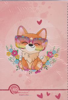 دفتر 40 برگ مجلد سیمی فانتزی (میم) روباه