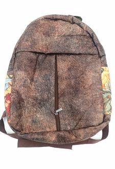 کوله چارقد سه‌زیپ پفکی ساده سرخانه‌دار (سینا دوخت)