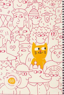 دفتر مشق کودکانه 60 برگ سیمی مقوایی HAPPY (هیرمند) - گربه