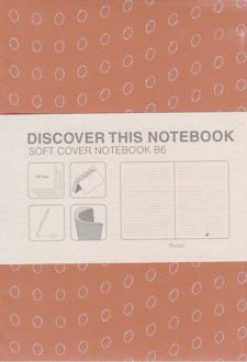 دفتر یادداشت 104 برگ B6 جلدنرم ته دوخت (دموت) نارنجی