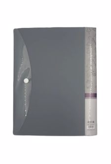 دفتر کلاسوری 100 برگ 275*220 جلد سوزنی (الیپون) طوسی