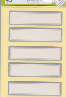 بلیستر 5 عددی لیبل اسم (برچسب) نقره‌ای 7/5 *2 (لانگو)