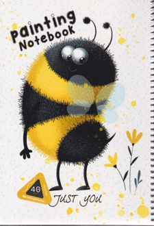 دفتر نقاشی 40 برگ رقعی سیمی مقوایی (هیرمند) - زنبور