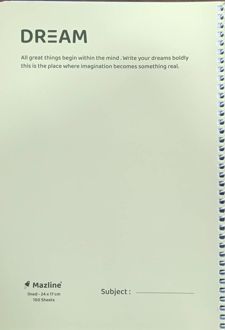 دفتر 100 برگ سیمی (مازلاین) DREAM