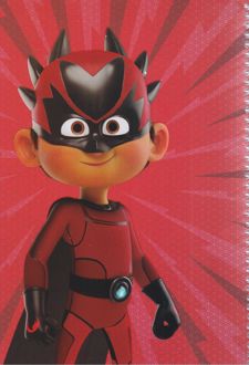 دفتر 50 برگ تک‌خط فنری جلد گلاسه طرح بچه زرنگ (کانون پرورش فکری) - قرمز