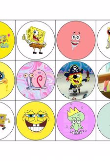 پیکسل 12 عددی سنجاقی طرح باب اسفنجی (پژانو)