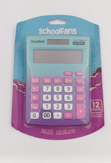 ماشین‌حساب رومیزی 12 رقم اسکول‌فنز - (سبز بنفش)