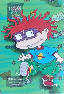 دفتر 100 برگ سیمی مجلد (مازلاین) rugrats - سبز