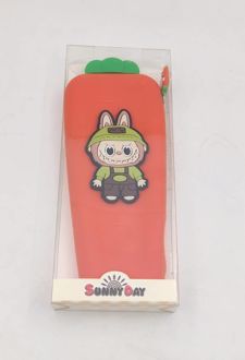 جامدادی تک زیپ سیلیکونی هویج SUNNY DAY (سبز)