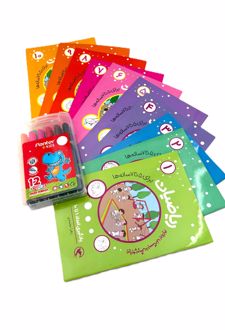 مجموعه 10 جلدی ریاضیات پیش دبستانی (همراه با ماژیک 12 رنگ پنتر)