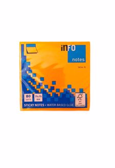 استیک‌نوت 80 برگ 7.5*7.5 (اینفو) - نارنجی