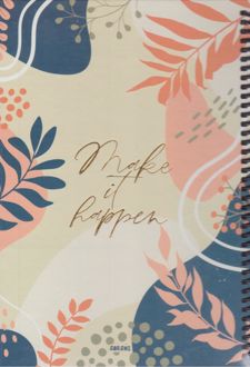 دفتر 100 برگ وزیری سیمی جلد سخت آبرنگ (برگ نارنجی)