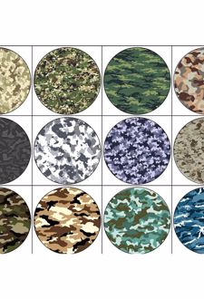 پیکسل 12 عددی سنجاقی طرح نظامی (پژانو)