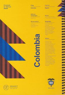 دفتر فنری 160 برگ طرح پرچم (دموت) - Colombia