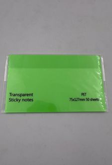 استیک‌نوت 50 عددی pvc شفاف (سبز)