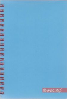 دفتر یادداشت 80 برگ 1/8 سیمی 2 خط میکرو جلد طلقی سیم ازبغل (آبی)