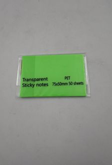 استیک‌نوت 50 عددی pvc شفاف (سبز)