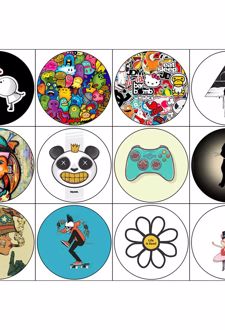 پیکسل 12 عددی سنجاقی طرح کارتونی 2 (پژانو)