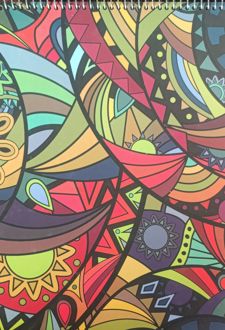 دفتر طراحی 50 برگ 100 گرم A4 جلد‌سخت سیم‌از‌بالا (پودل) رنگارنگ