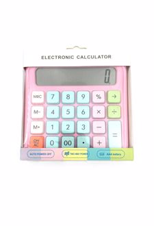 ماشین‌حساب رنگی 12 رقمی (صبا) - صورتی