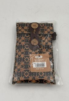کیف موبایل بندارچوب پنبه باروک لیام - (گل چهار خونه سرمه ای)