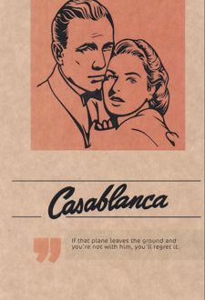 دفتر 80 برگ رقعی جلدکرافت گذران سینمایی (Dash note) کازابلانکا