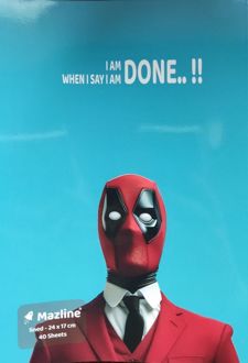 دفتر 40 برگ ته‌چسب (مازلاین) - طرح ددپول