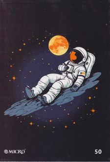 دفتر 50 برگ نقاشی وزیری ته‌چسب میکرو (آدم فضایی)