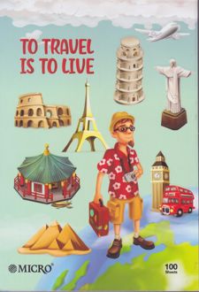 دفتر 100 برگ وزیری ته‌چسب طرح مناظر میکرو (جهانگرد)