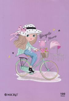 دفتر 100 برگ وزیری ته چسب طرح کارتونی میکرو (دختر)