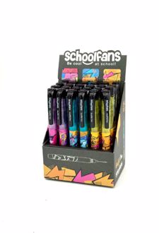 روان نویس آبی0/7 (بدنه طرح دار) گرافیتی اسکول فنز - (ابی)