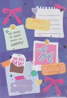 دفتر 100 برگ رقعی جلد سخت فانتزی (هیرمند) - بنفش