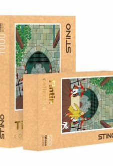 پازل شیشه‌ای استینو 1000 تکه طرح تن تن (کد 19117)