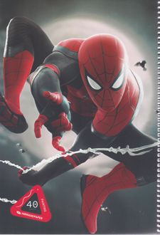 دفتر نقاشی 40 برگ رحلی کارتونی سیم از بغل (هیرمند) - مرد عنکبوتی