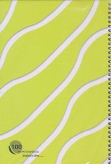 دفتر 100 برگ جلد مقوایی سیمی کلاسیک (میم) سبز چمنی