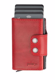 جاکارتی چرم نمد DOPPIO wallet (پولاریس) - قرمز