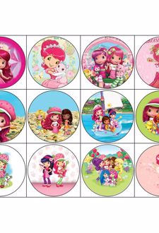 پیکسل 12 عددی سنجاقی طرح توت‌فرنگی (پژانو)